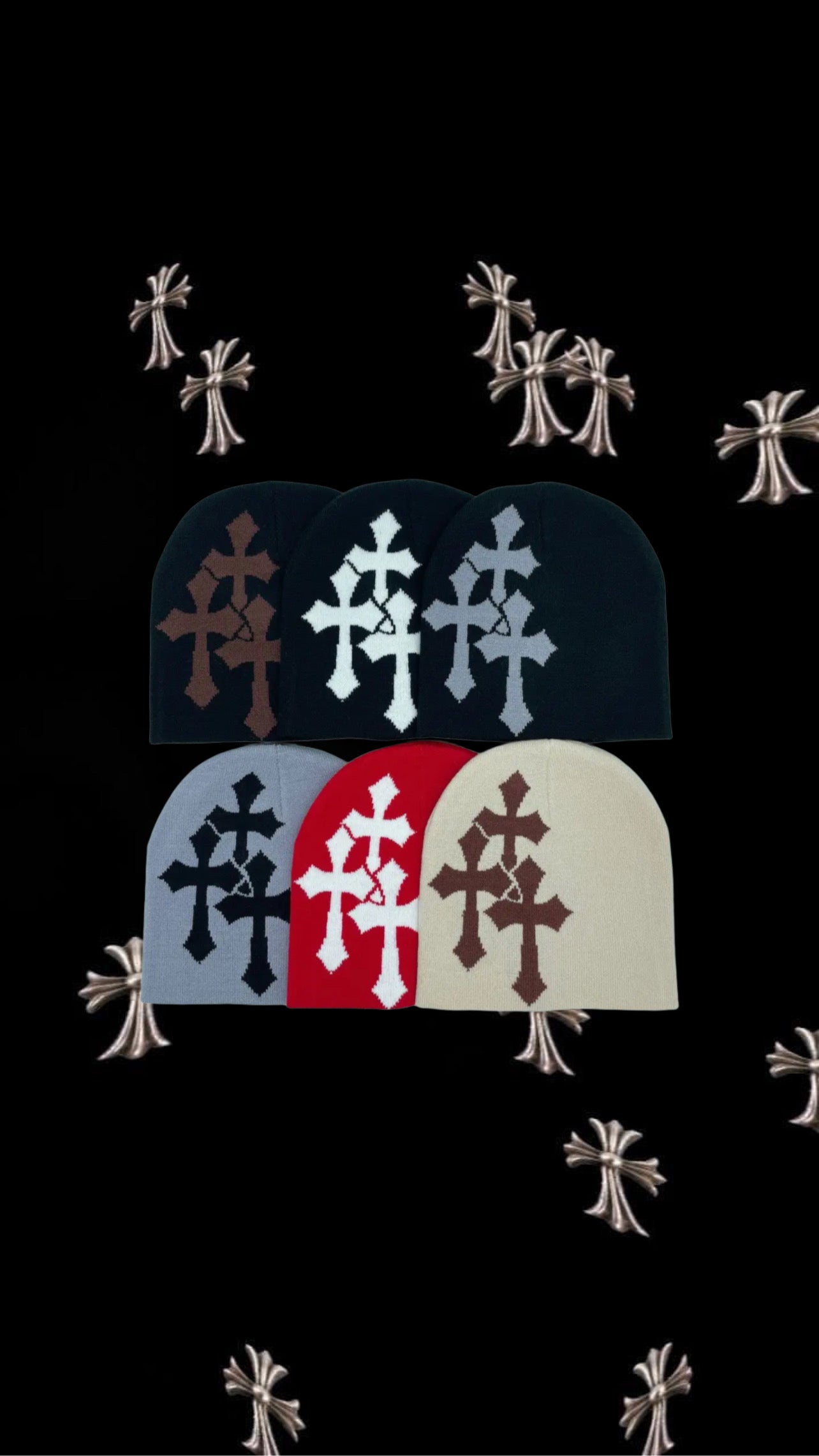 Y2K Cross beanies