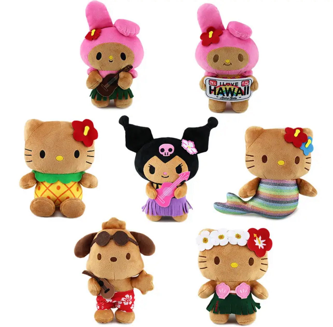 Hawaii Sanrio plushies